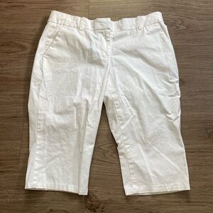 J. Crew white beige capri pants